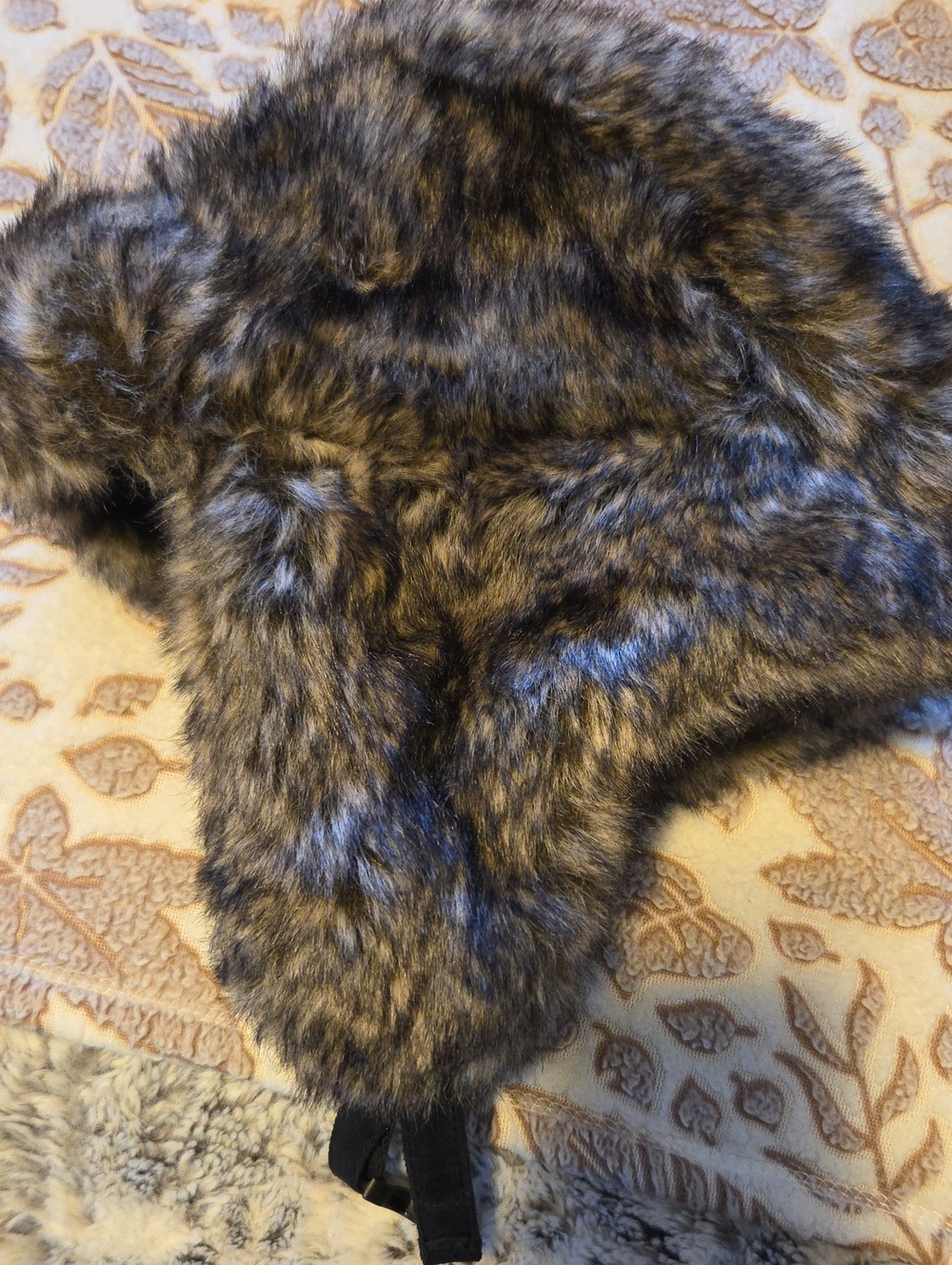 WomensFaux Fur Trapper Hat - Brown Multi